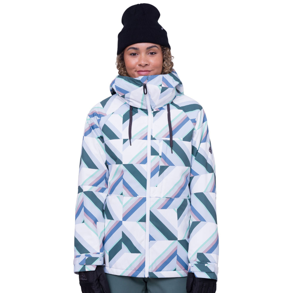 686 athena insulated jacket-color-geo stripe