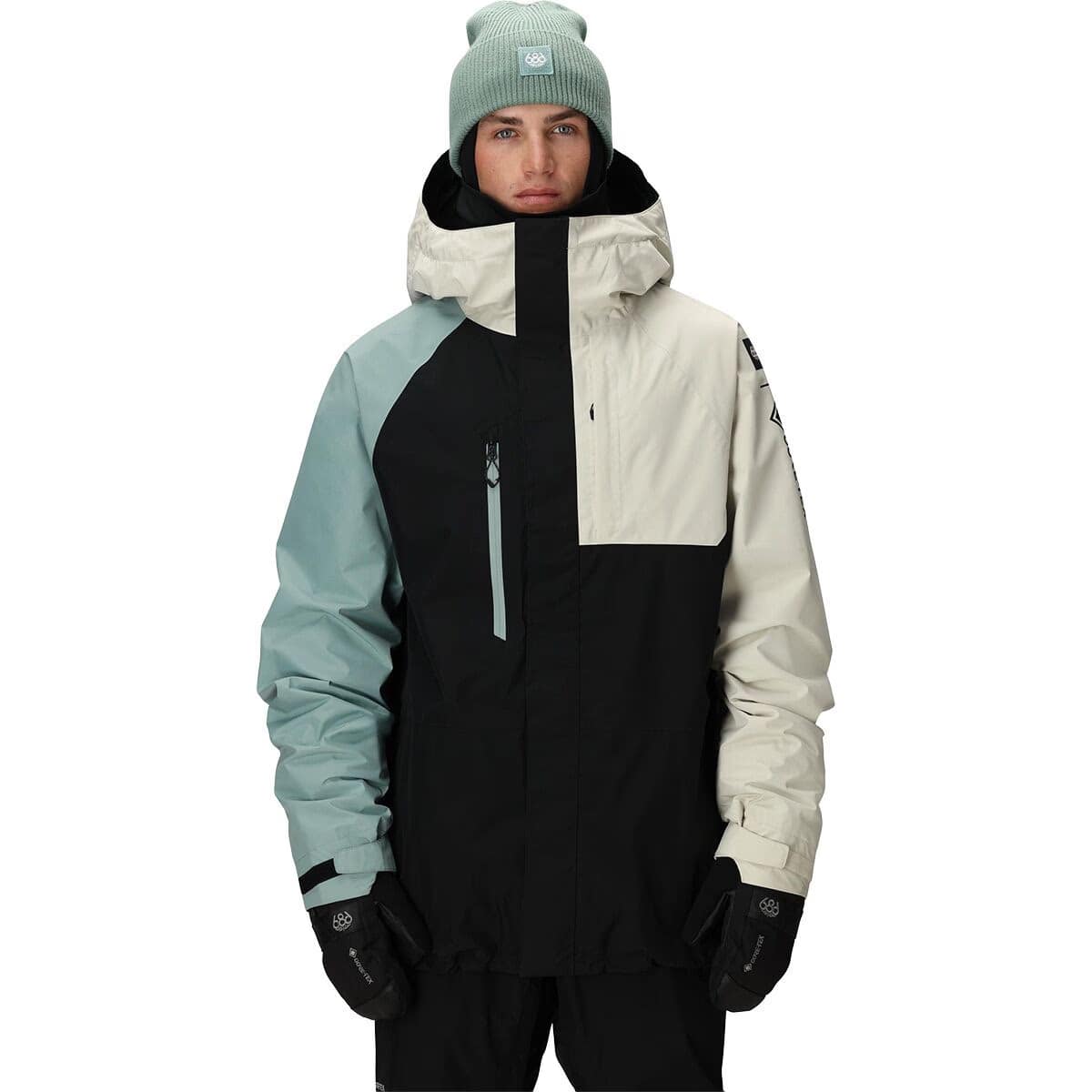 686 gore-tex core men’s shell jacket-color-limestone colorblock