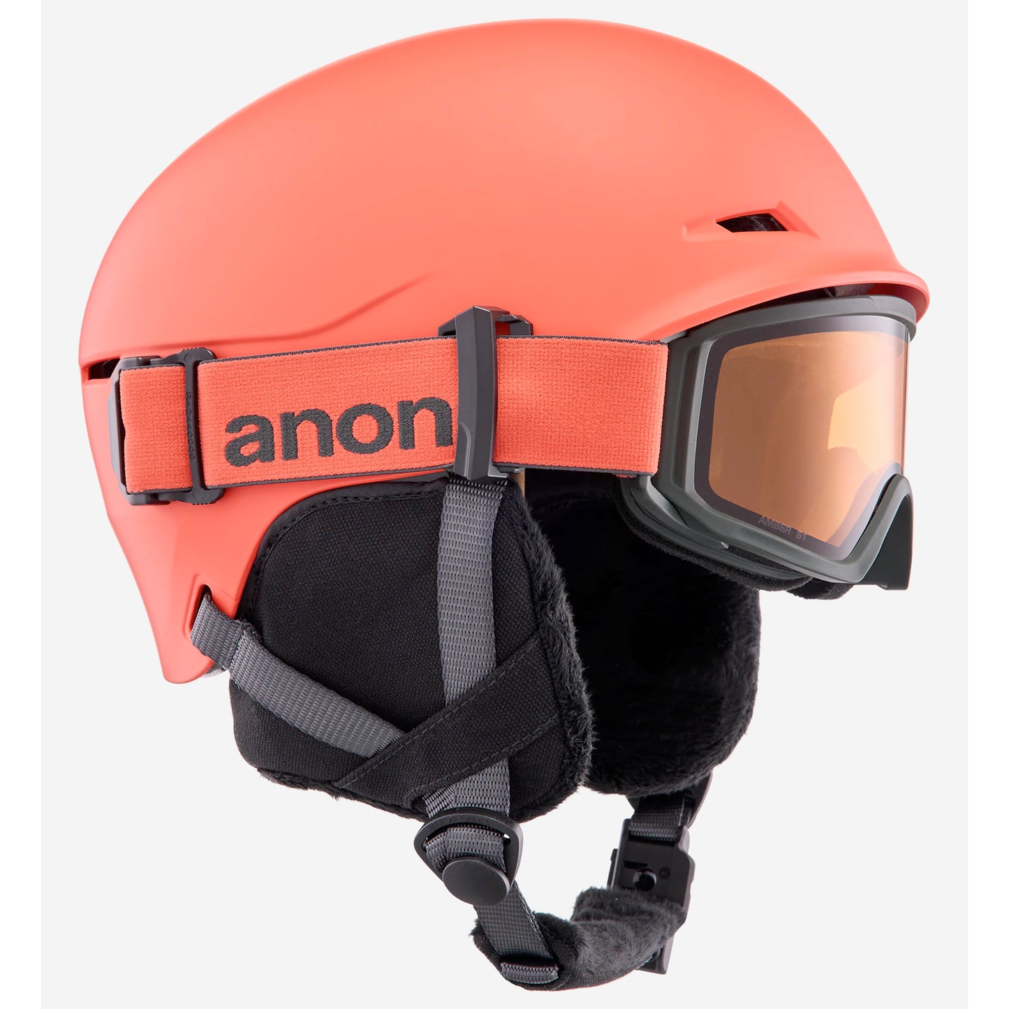 anon define kids’ helmet-color-fiesta red