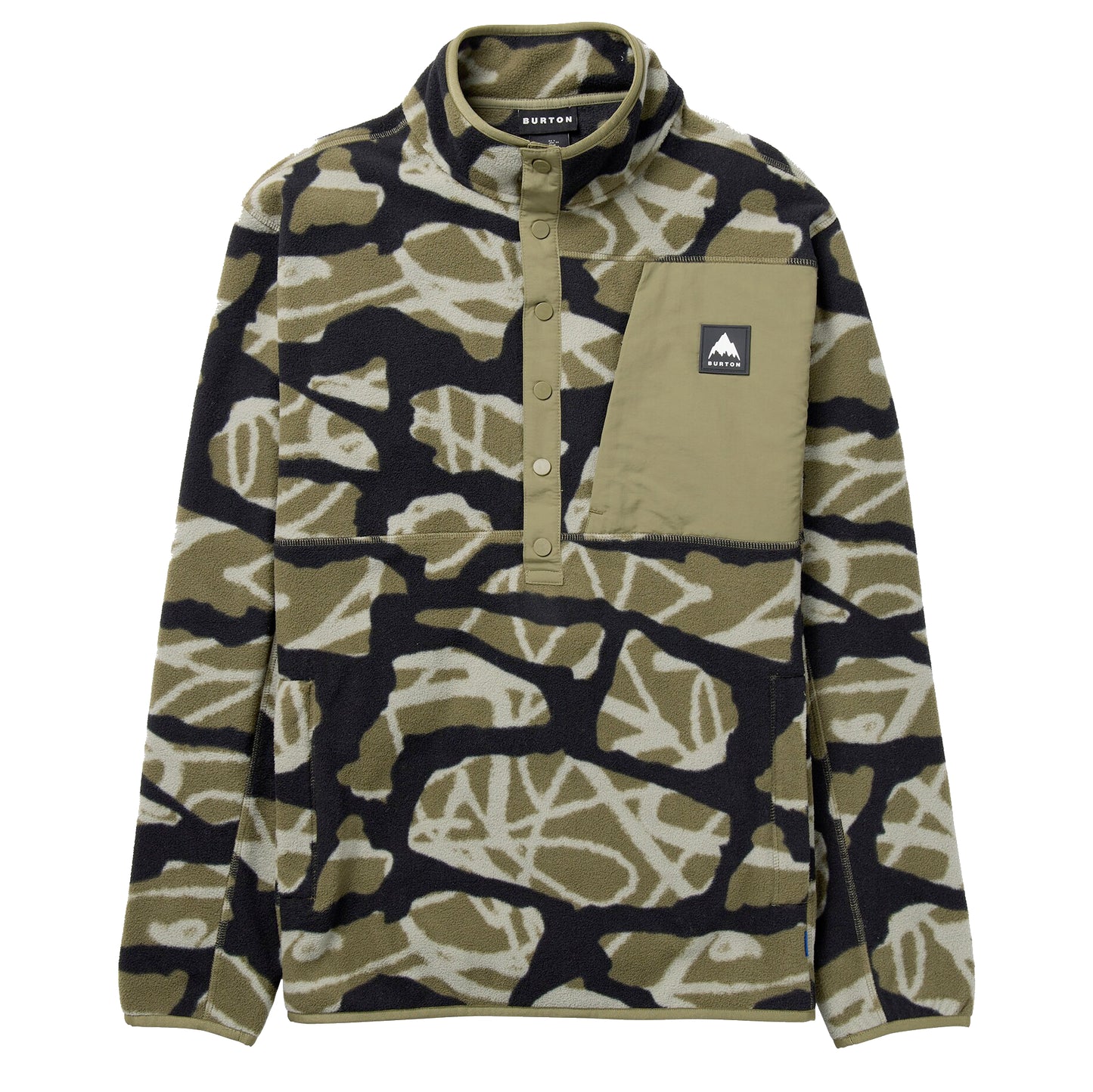 burton cinder men’s fleece pullover-color-graffiti camo