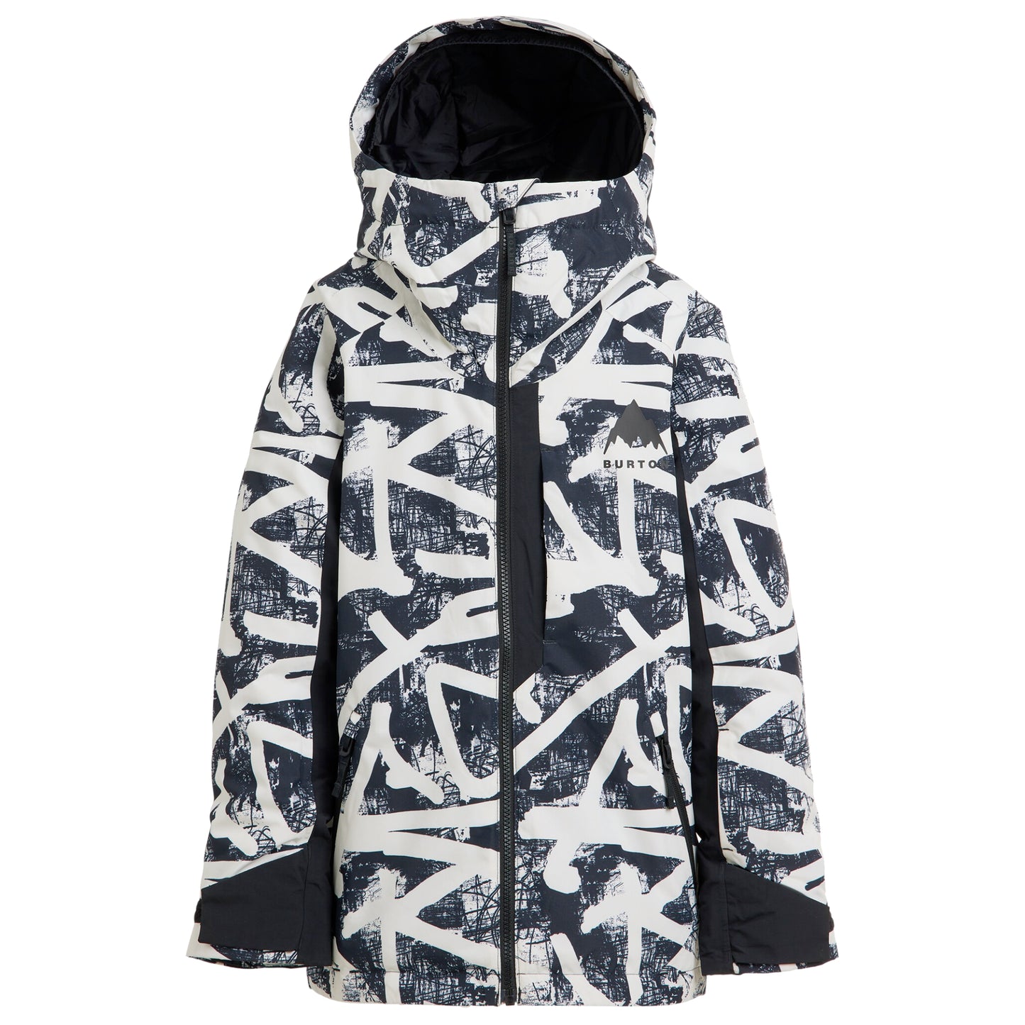burton kids' hillslope 2l jacket-color-city streets/true black