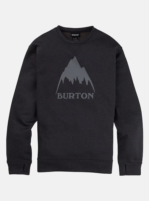 burton oak pullover crew-color-true black heather