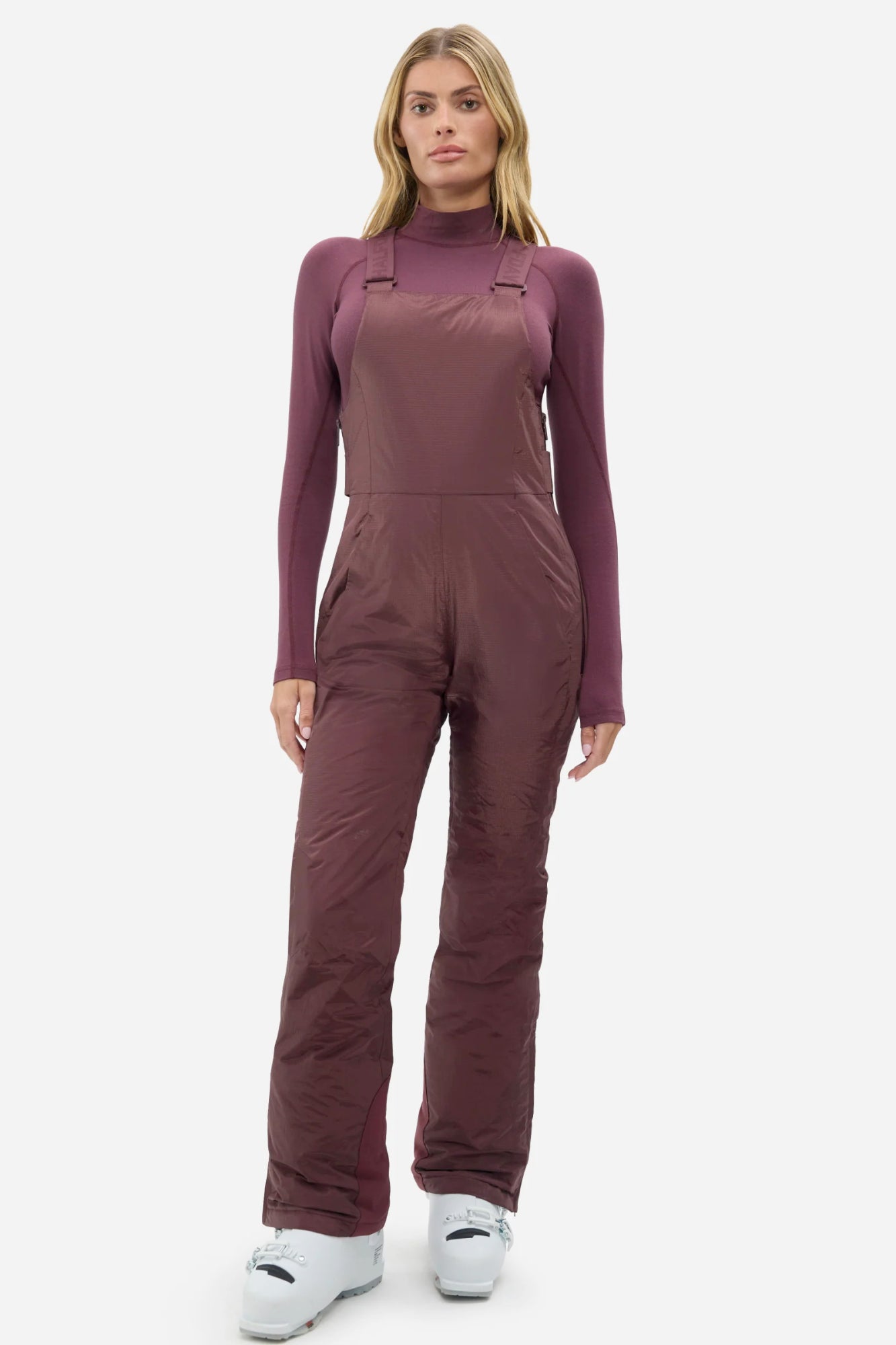 halfdays carson bib pant-color-glazed cherry