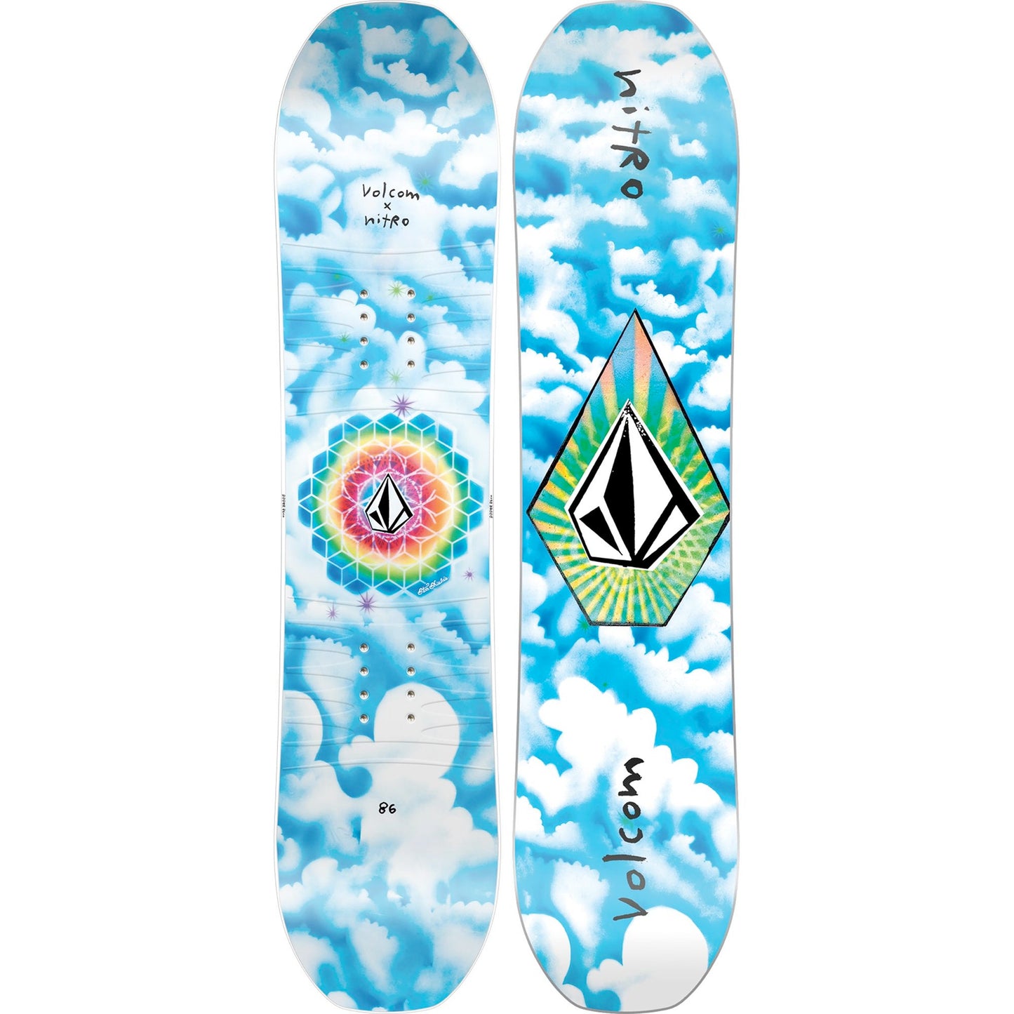 nitro ripper x volcom kids’ snowboard 2024