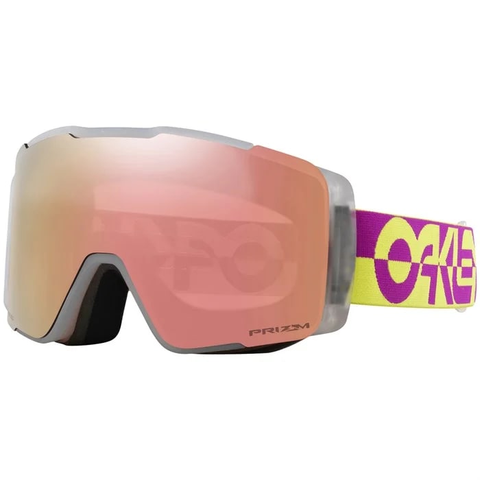 oakley line miner pro m goggles-color-purple yellow duality+prizm rose gold & prizm iced irid