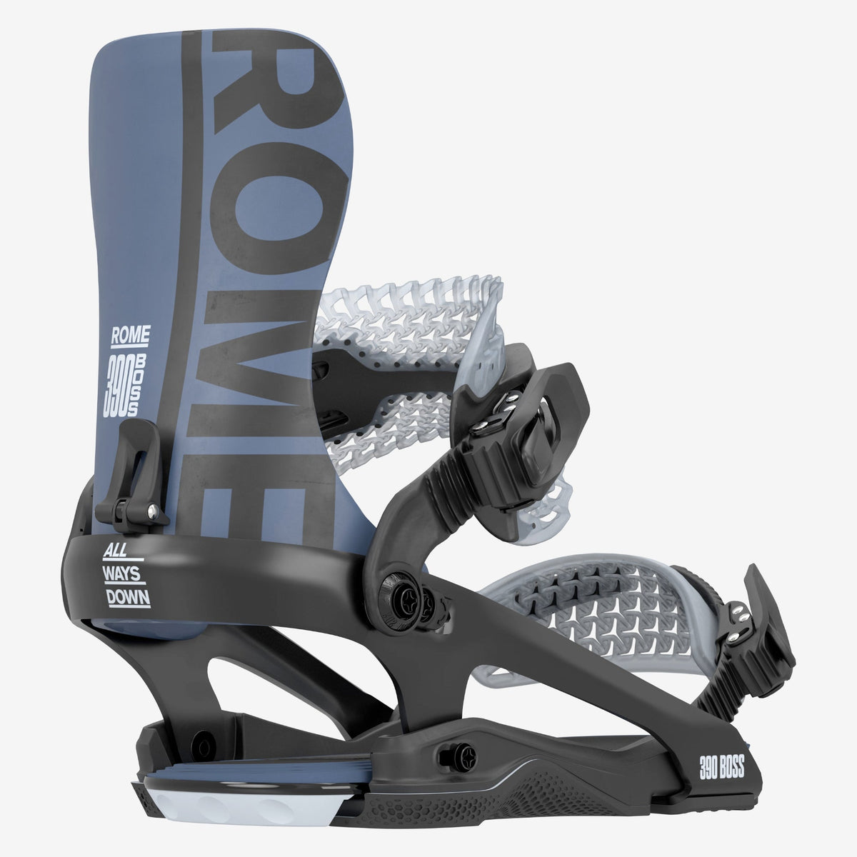 rome 390 boss fw men’s snowboard bindings-color-blue/ice