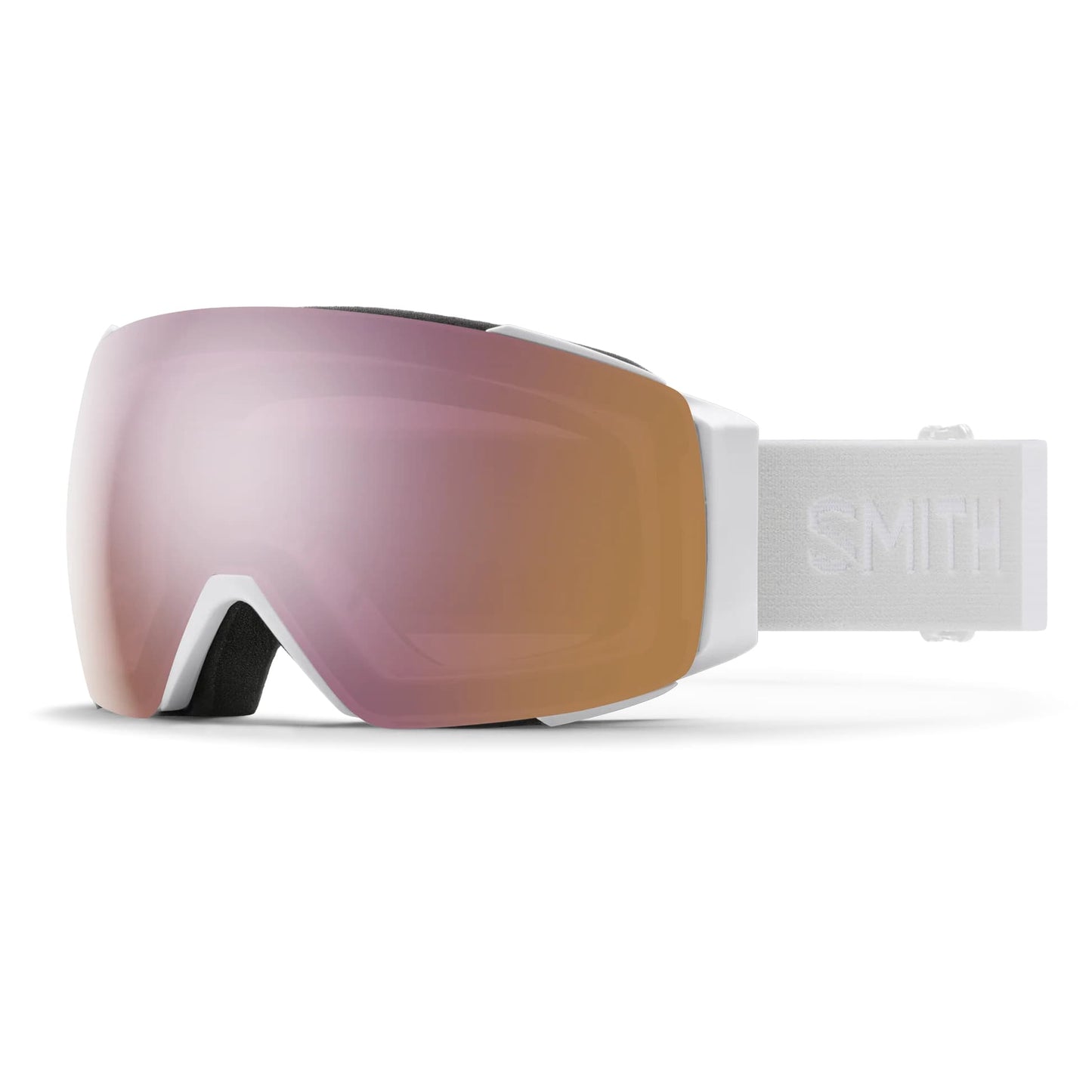 smith i/o mag goggles-color-white vapor || chromapop everyday rose gold mirror