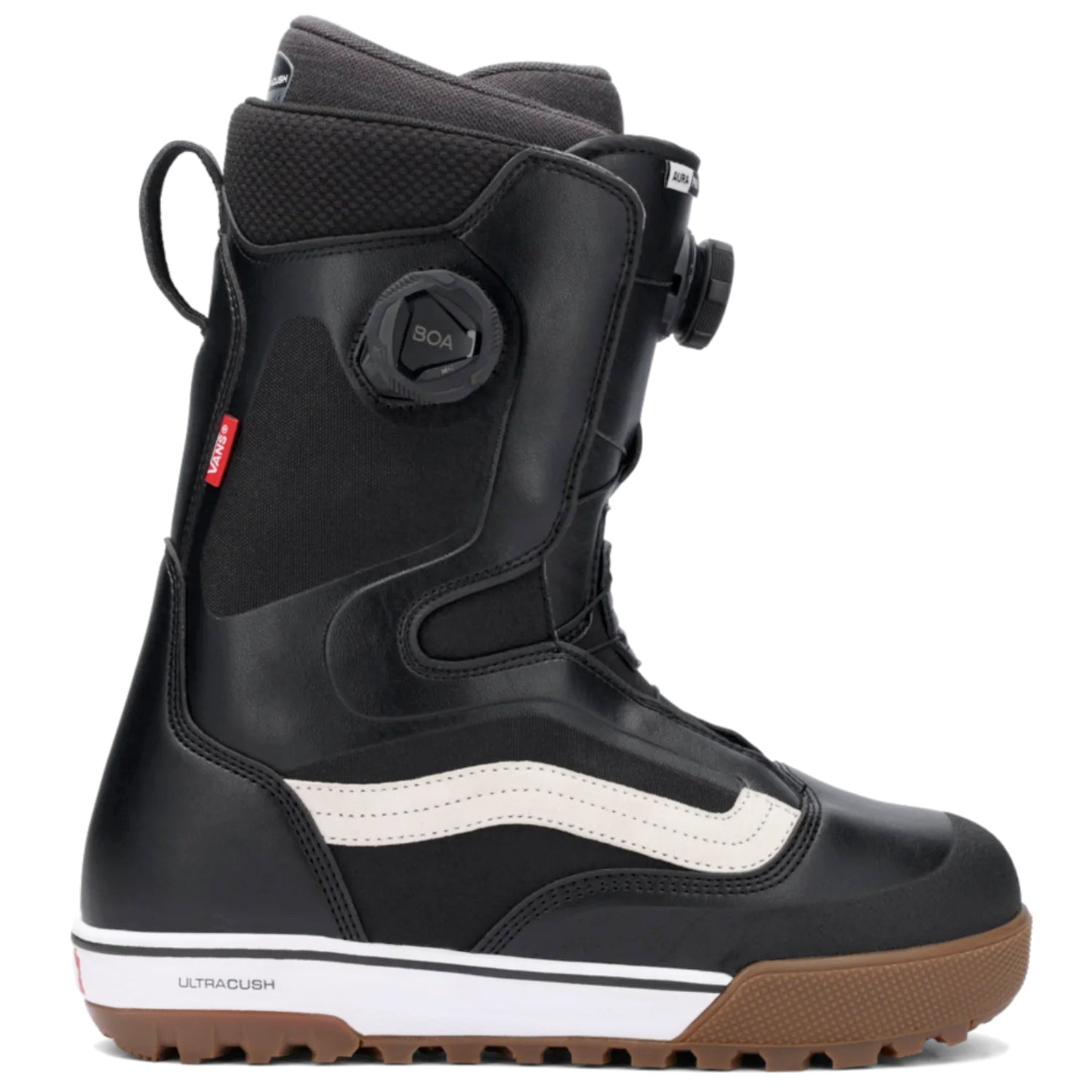 vans aura pro snowboard boots 2026-color-black/white
