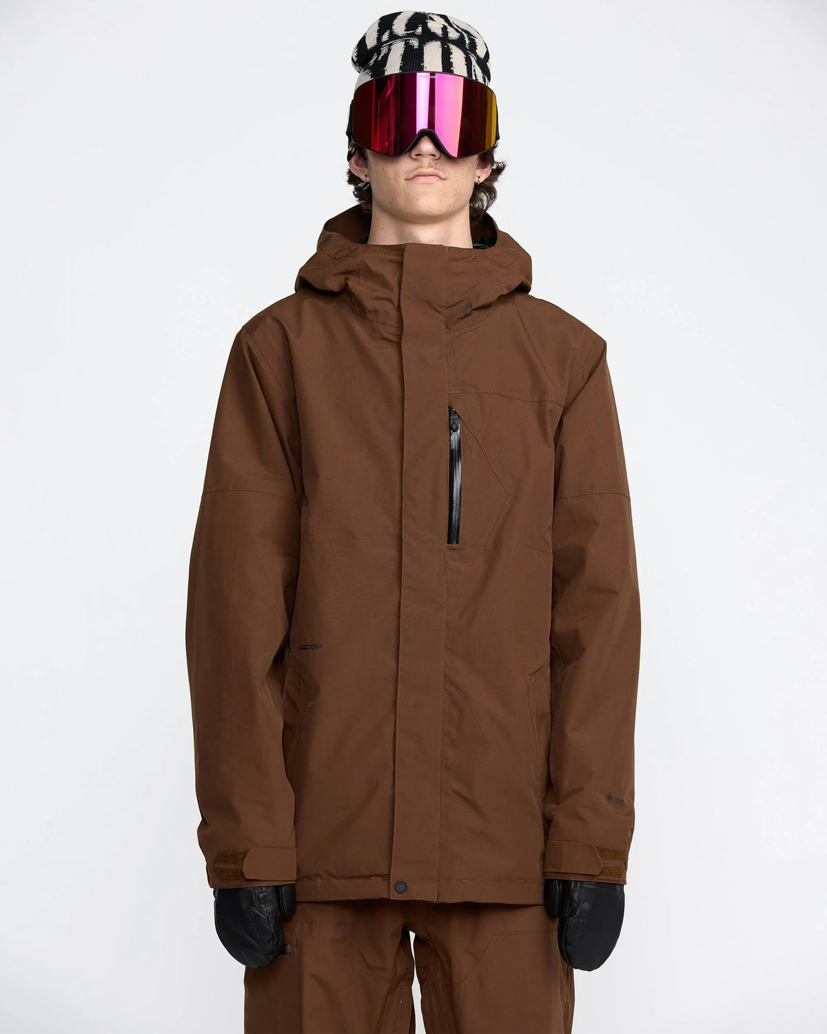 volcom men’s l gore-tex jacket-color-brn