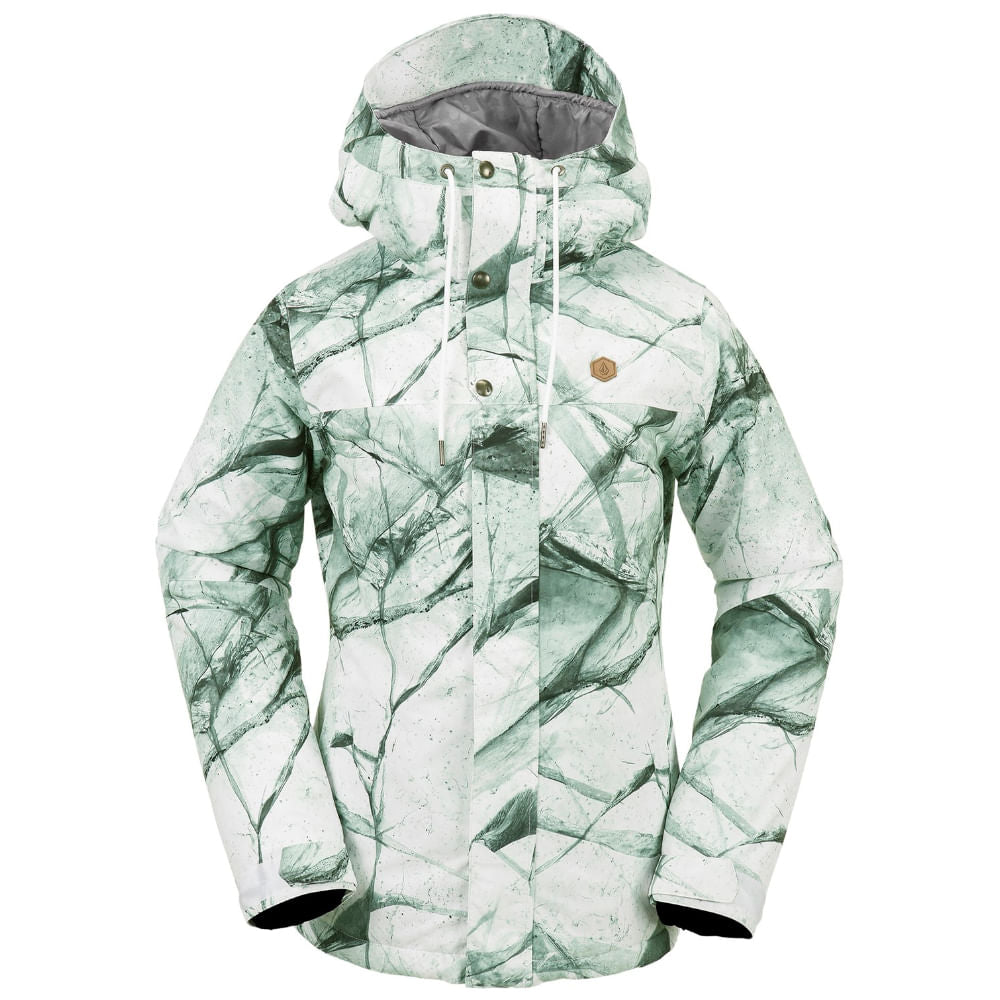 volcom bolt insulated jacket-color-white ice