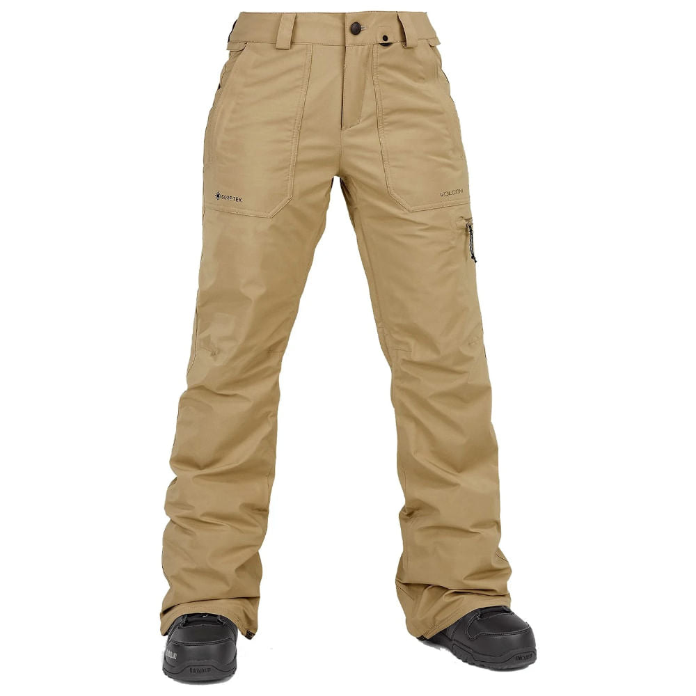 volcom knox insulated gore-tex pants-color-dark khaki