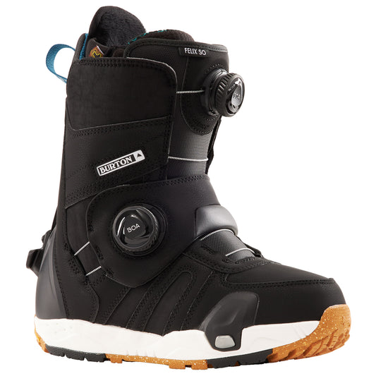 burton felix step on women’s snowboard boots 2025-color-black