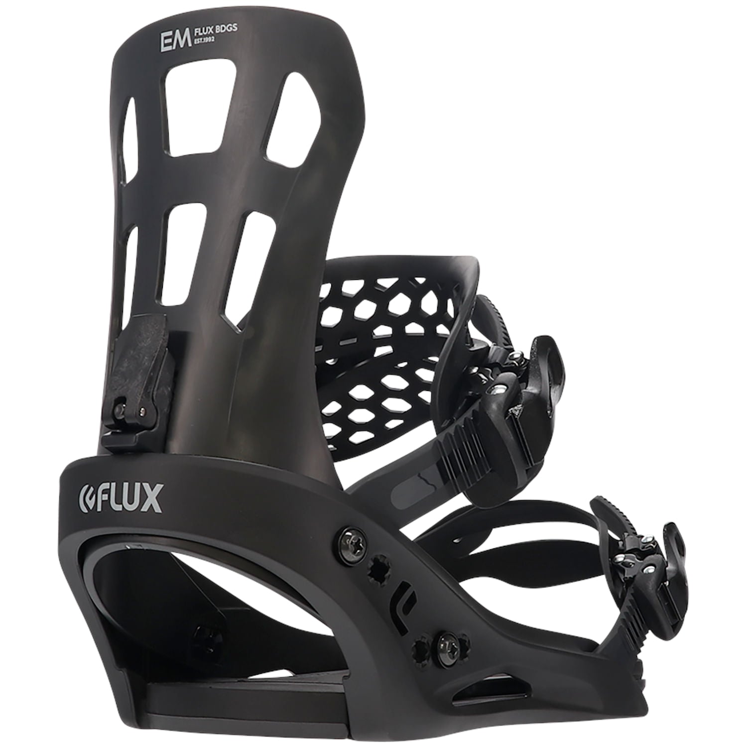 flux em snowboard bindings 2024-color-black