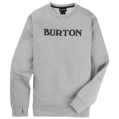 burton oak pullover crew-color-gray heather