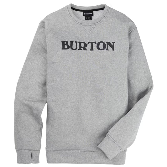 burton oak pullover crew-color-gray heather
