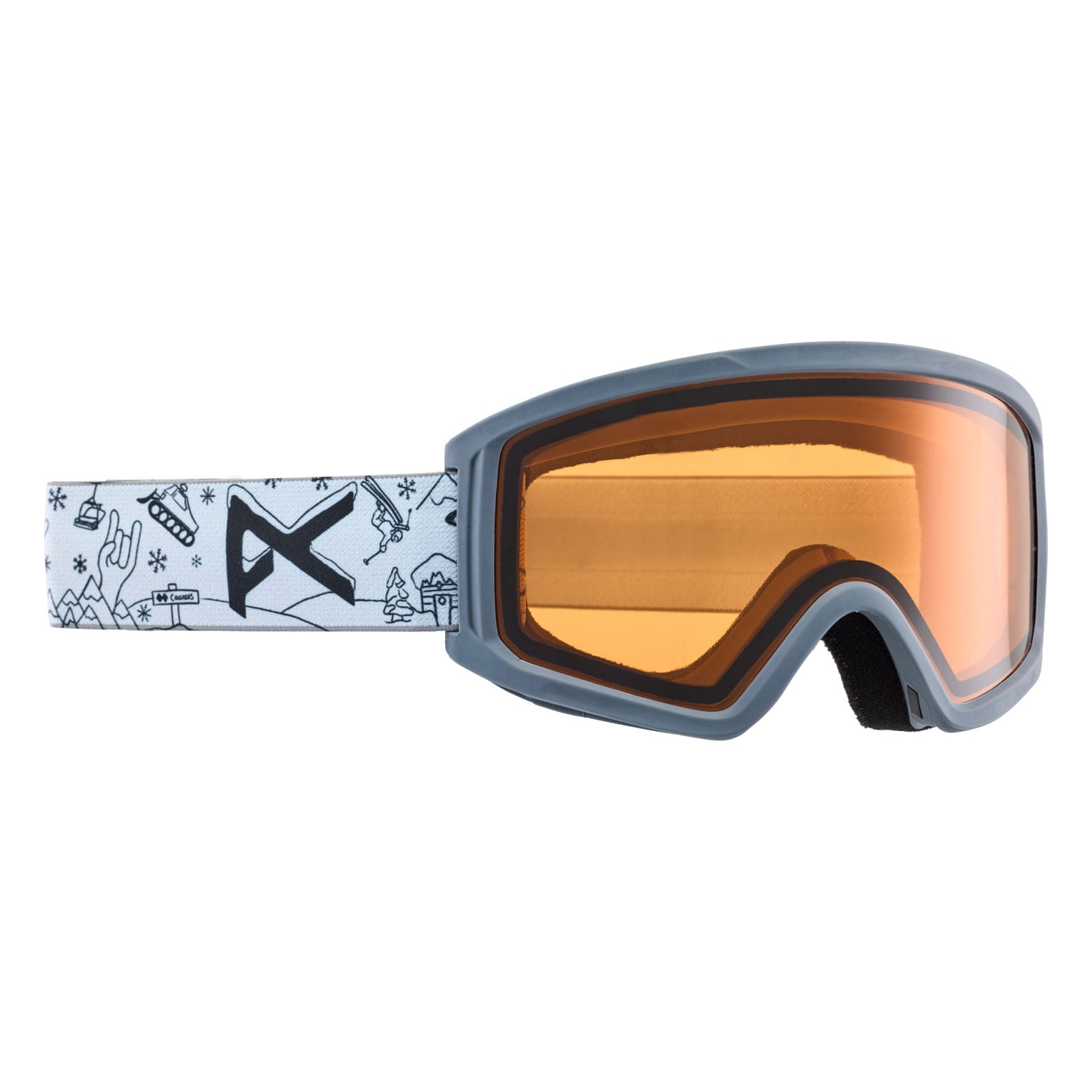 anon tracker 2.0 kids’ goggles-color-resort doodles/amber