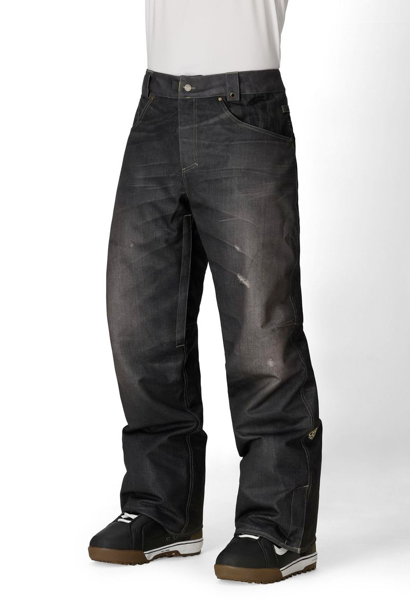 686 deconstructed denim men’s pants-color-black denim