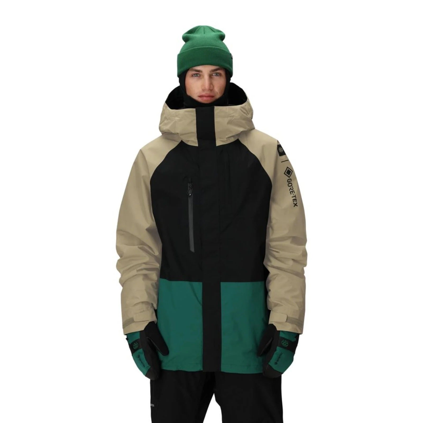 686 gore-tex core men’s shell jacket-color-sage colorblock