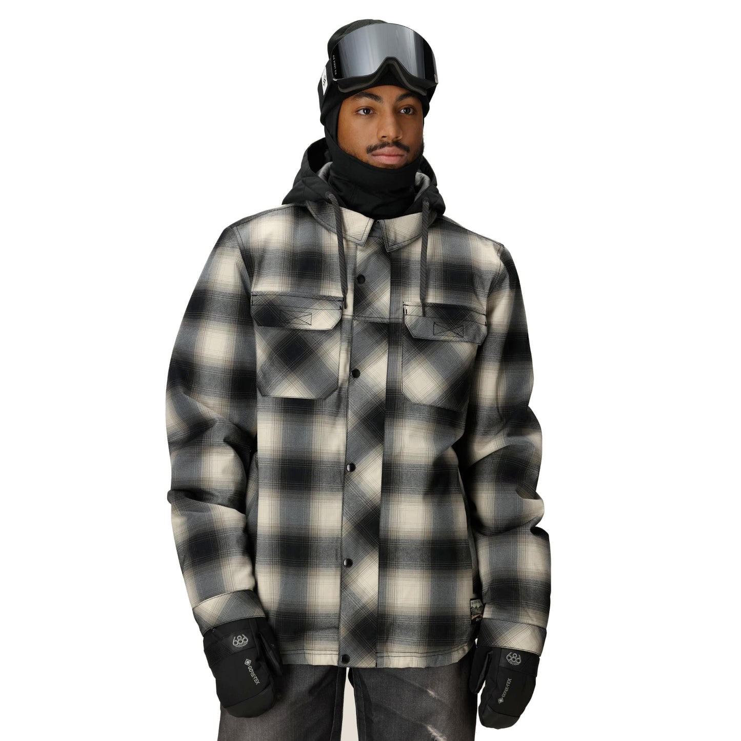 686 woodland insulated men’s jacket-color-limestone plaid