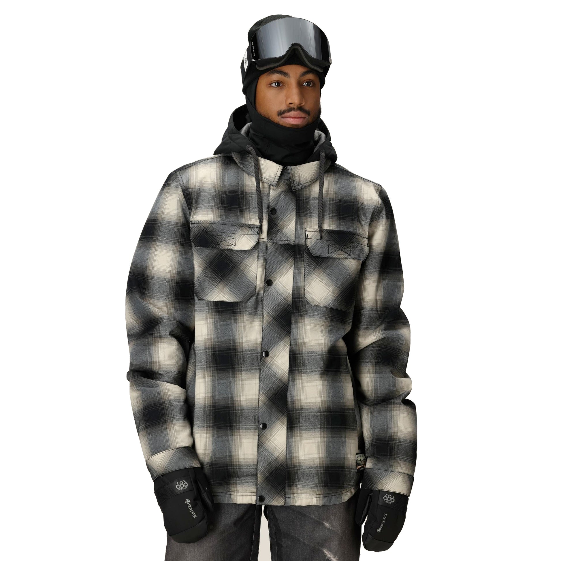 686 woodland insulated men’s jacket-color-limestone plaid