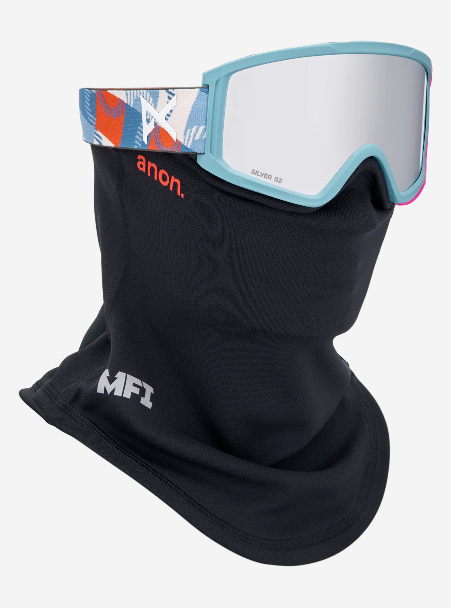 anon tracker 2.0 kids’ + mfi face mask-color-patchwork/silver amber