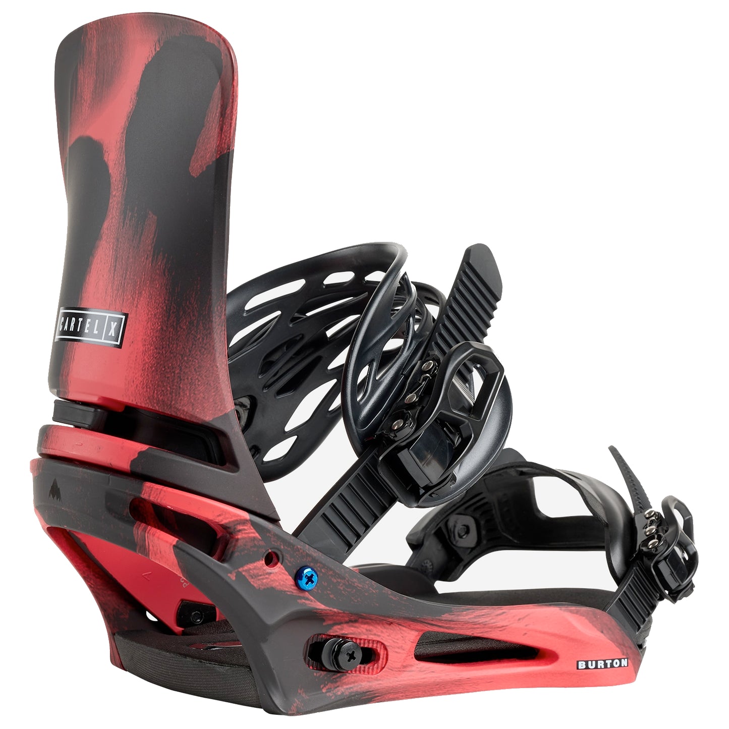 burton cartel x re:flex men’s snowboard bindings 2026-color-black / red