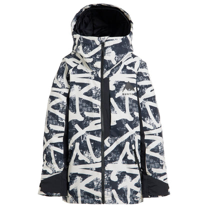 burton kids' hillslope 2l jacket-color-city streets/true black