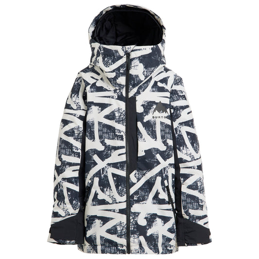 burton kids' hillslope 2l jacket-color-city streets/true black