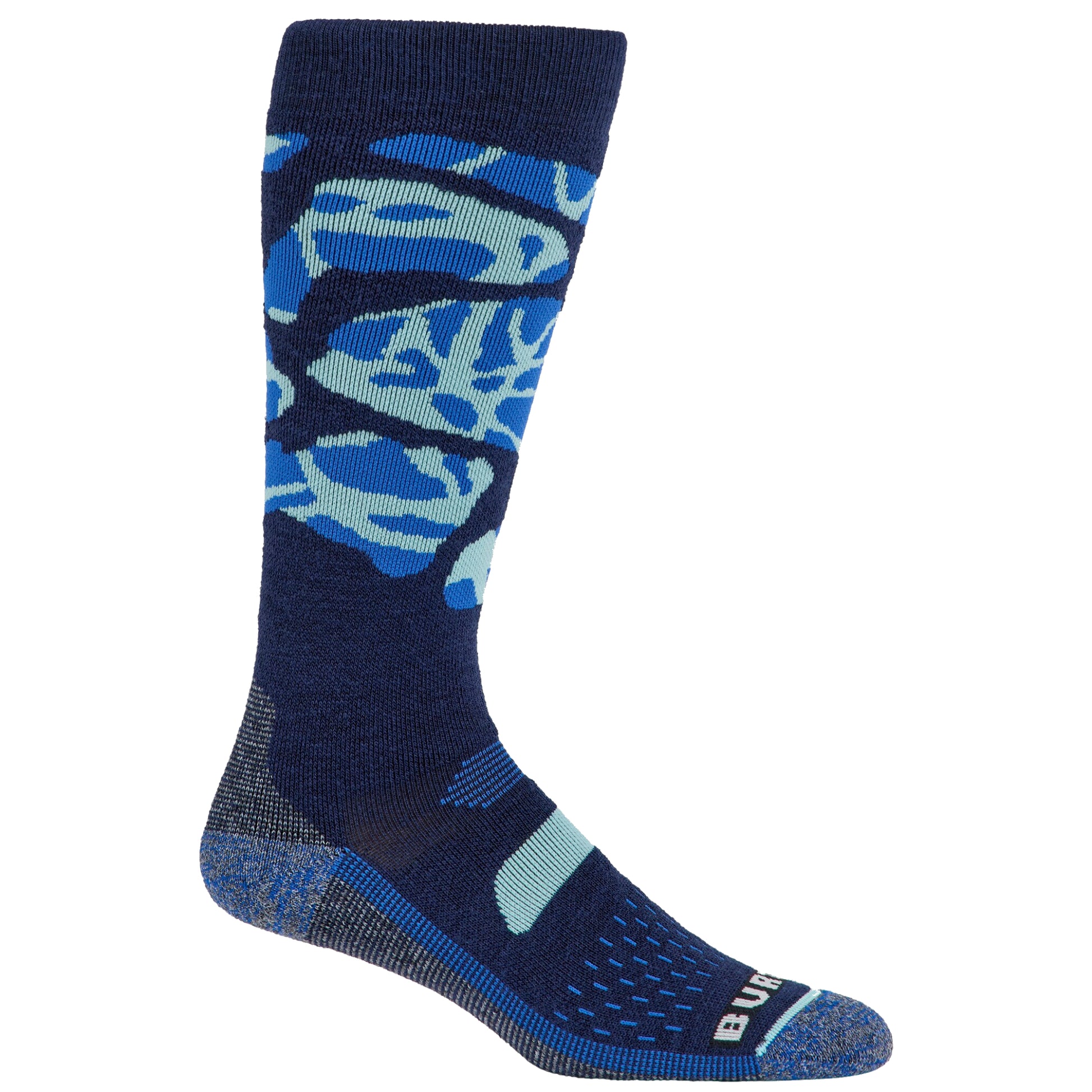 burton women’s performance midweight socks-color-jake blue camo