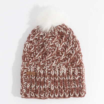 coal maizy knit beanie-color-burgundy speckle