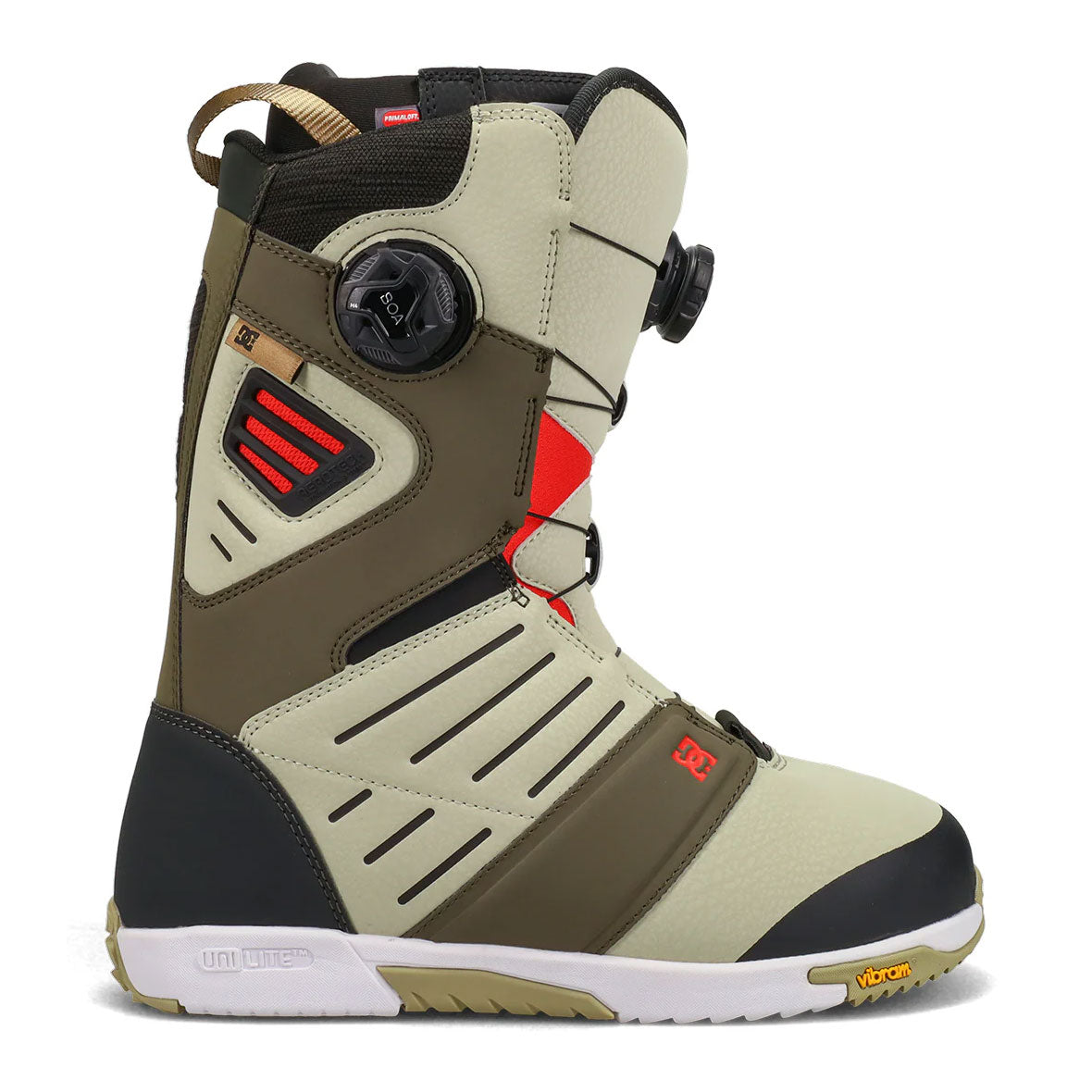 dc judge men’s snowboard boots-color-taupe/grey/org