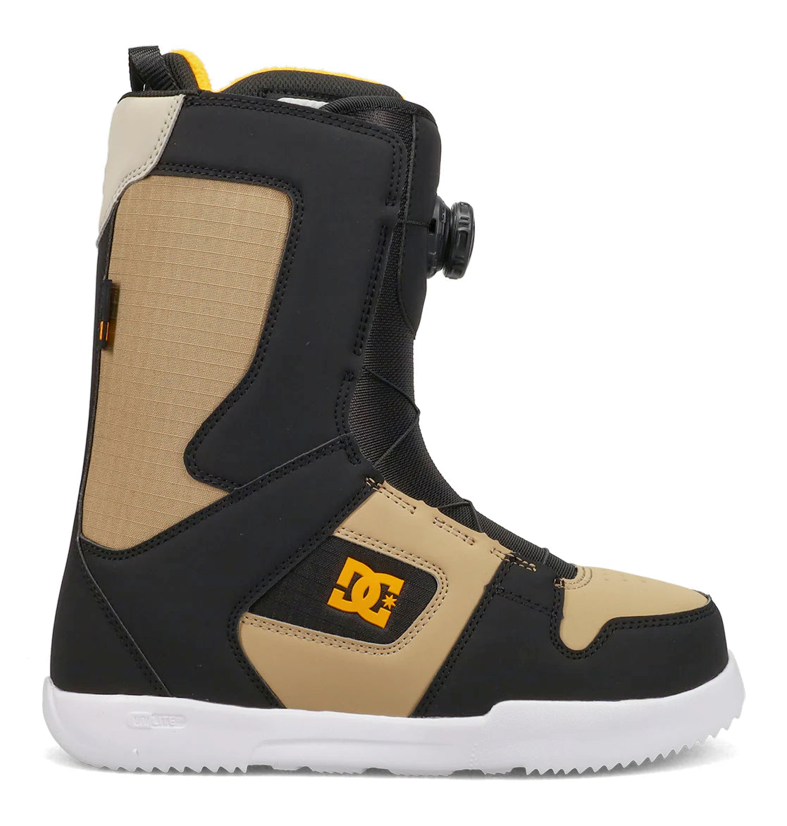 dc phase boa men’s snowboard boots-color-black/tan/orange