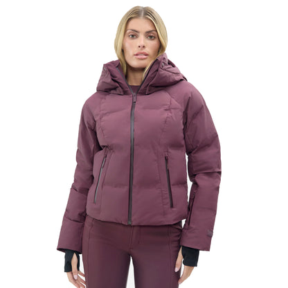 halfdays georgie women’s puffer jacket-color-glazed cherry