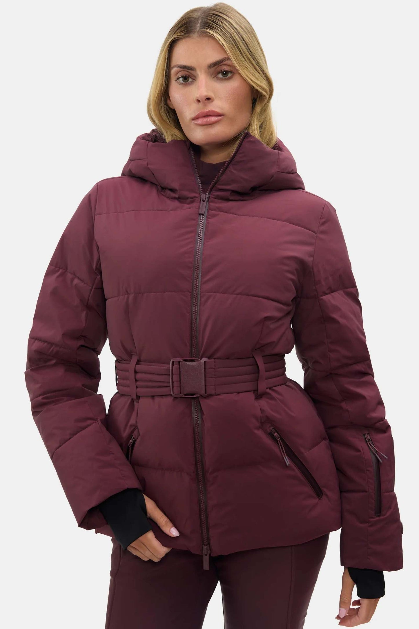halfdays hedy belted puffer-color-che
