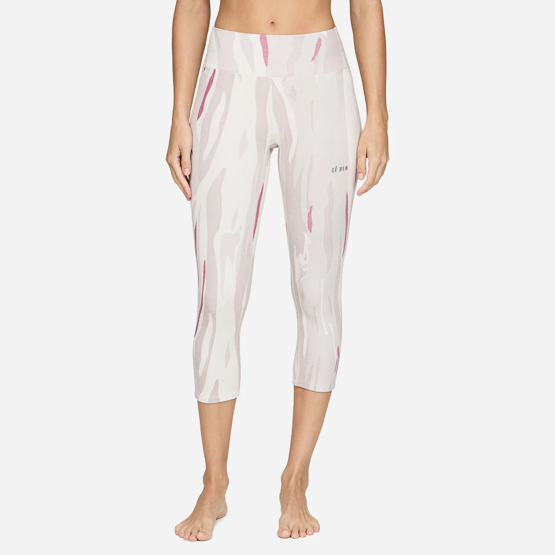 le bent heavyweight grid fleece 3/4 women’s base layer bottom