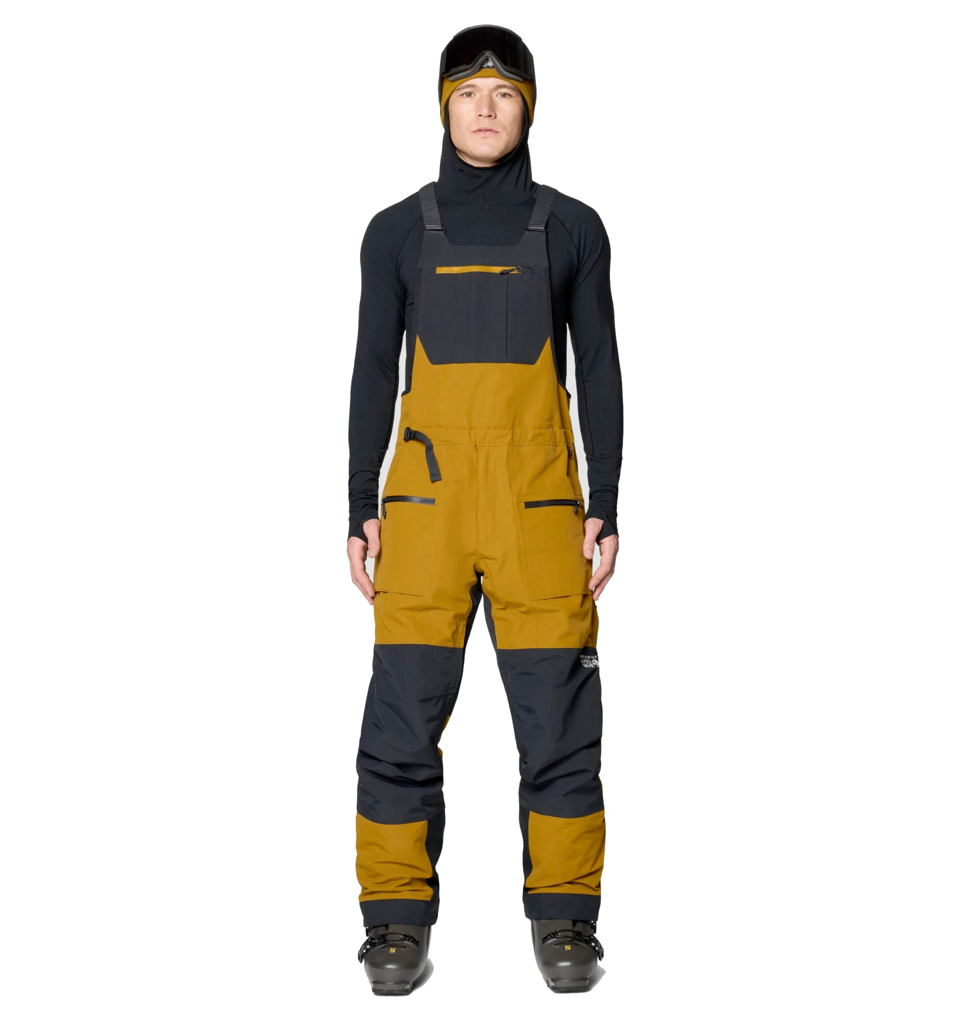 mountain hardwear first tracks bib pants-color-olive gold