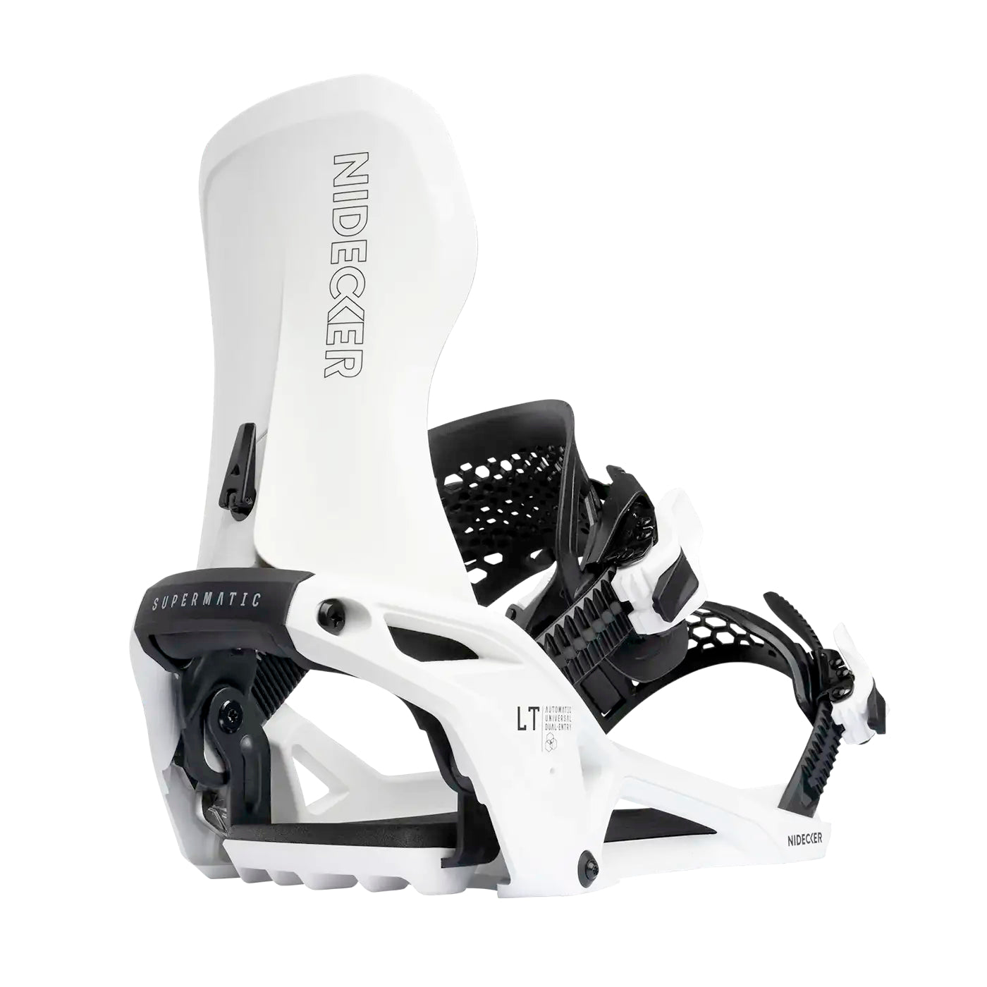 nidecker lt supermatic snowboard bindings-color-white