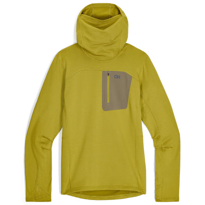 outdoor research vigor grid men’s fleece pullover hoodie-color-rainforest