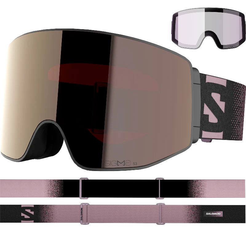 salomon sentry prime sigma goggles with bonus lens-color-bk grape/gm