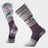 smartwool full cushion mountain geo pattern over the calf socks-color-purple iris