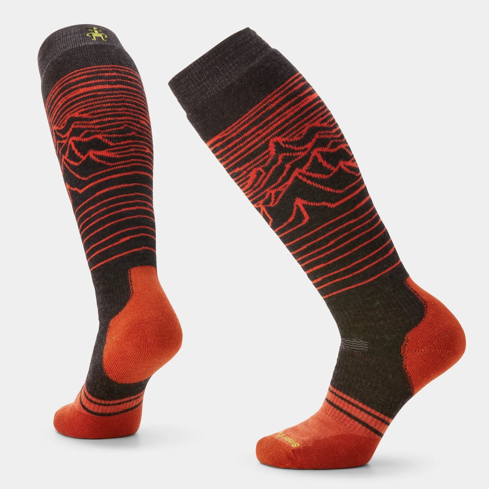 smartwool snowboard full cushion iguchi pattern otc socks-color-grey