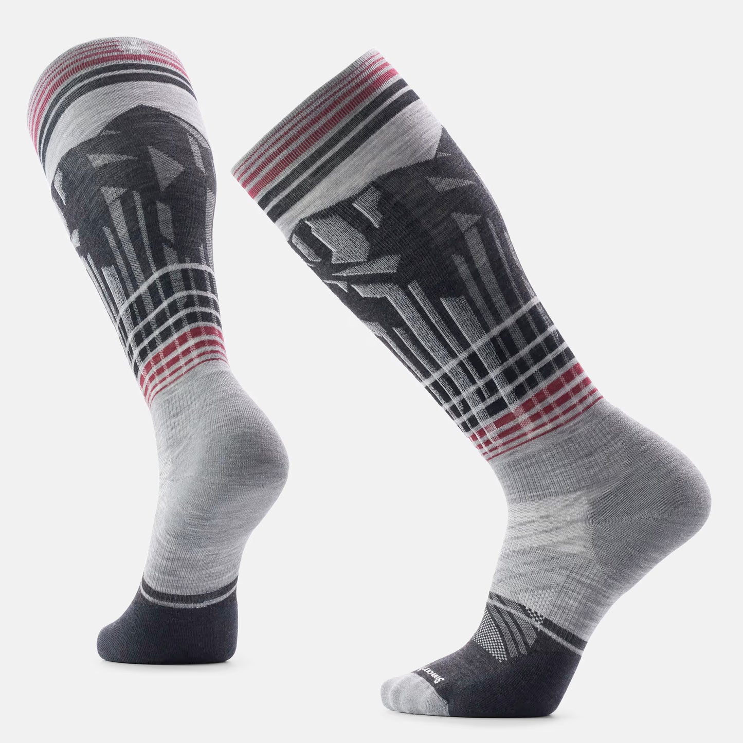 smartwool targeted cushion pattern over the calf socks-color-light gray