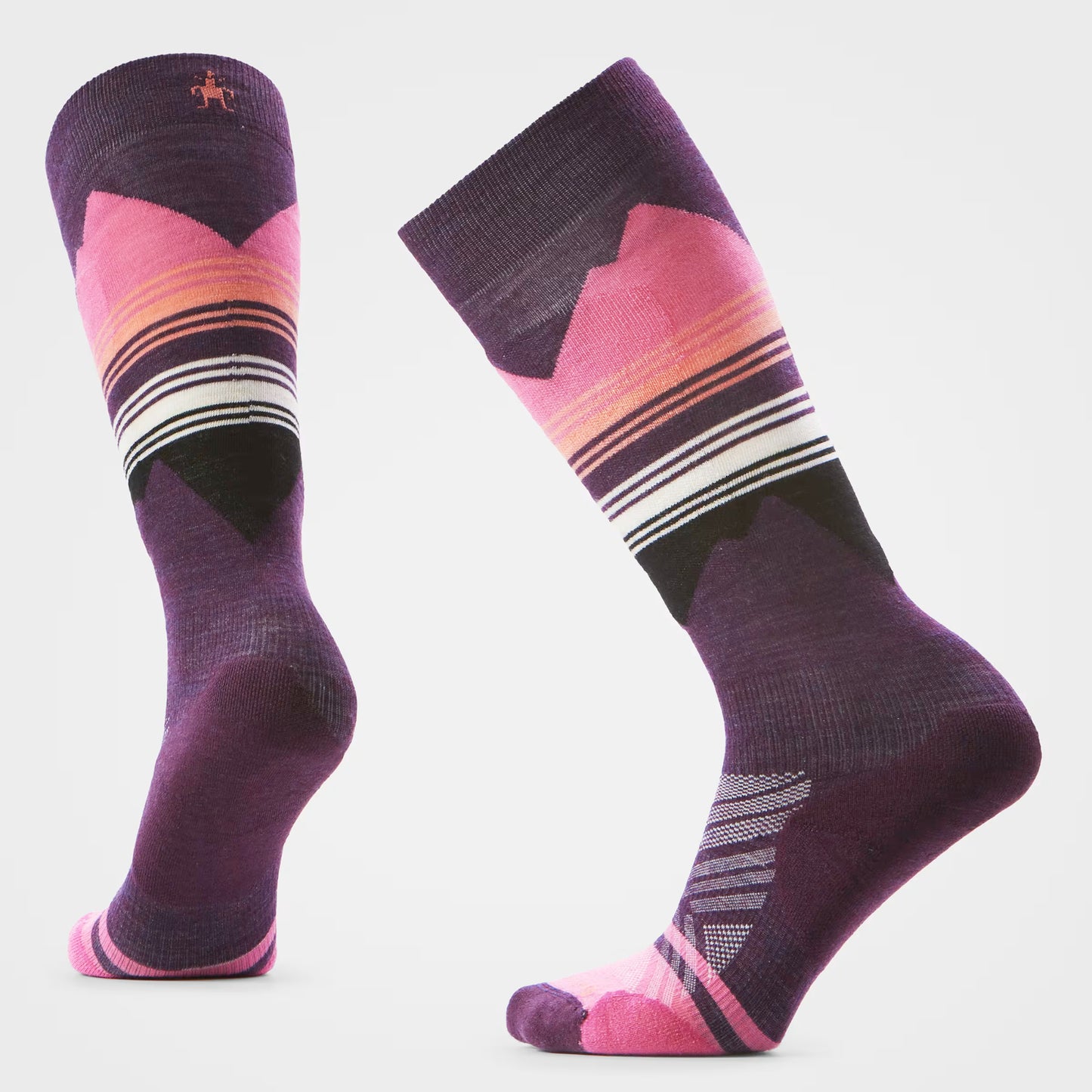 smartwool targeted cushion pattern over the calf women’s socks-color-purple iris