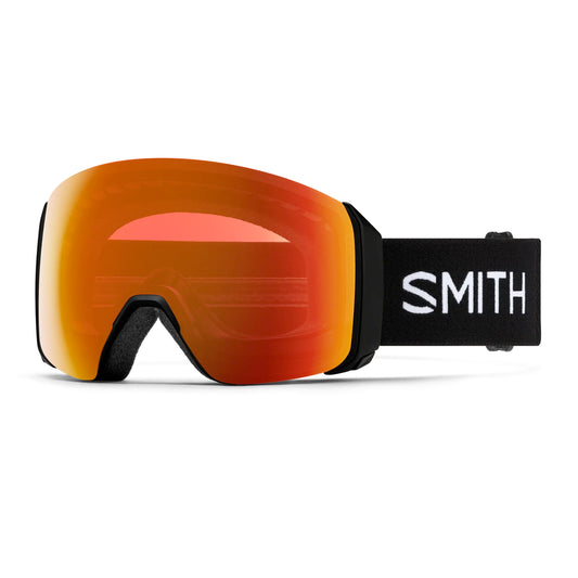 smith 4d mag xl goggles-color-black | chromapop everyday red mirror