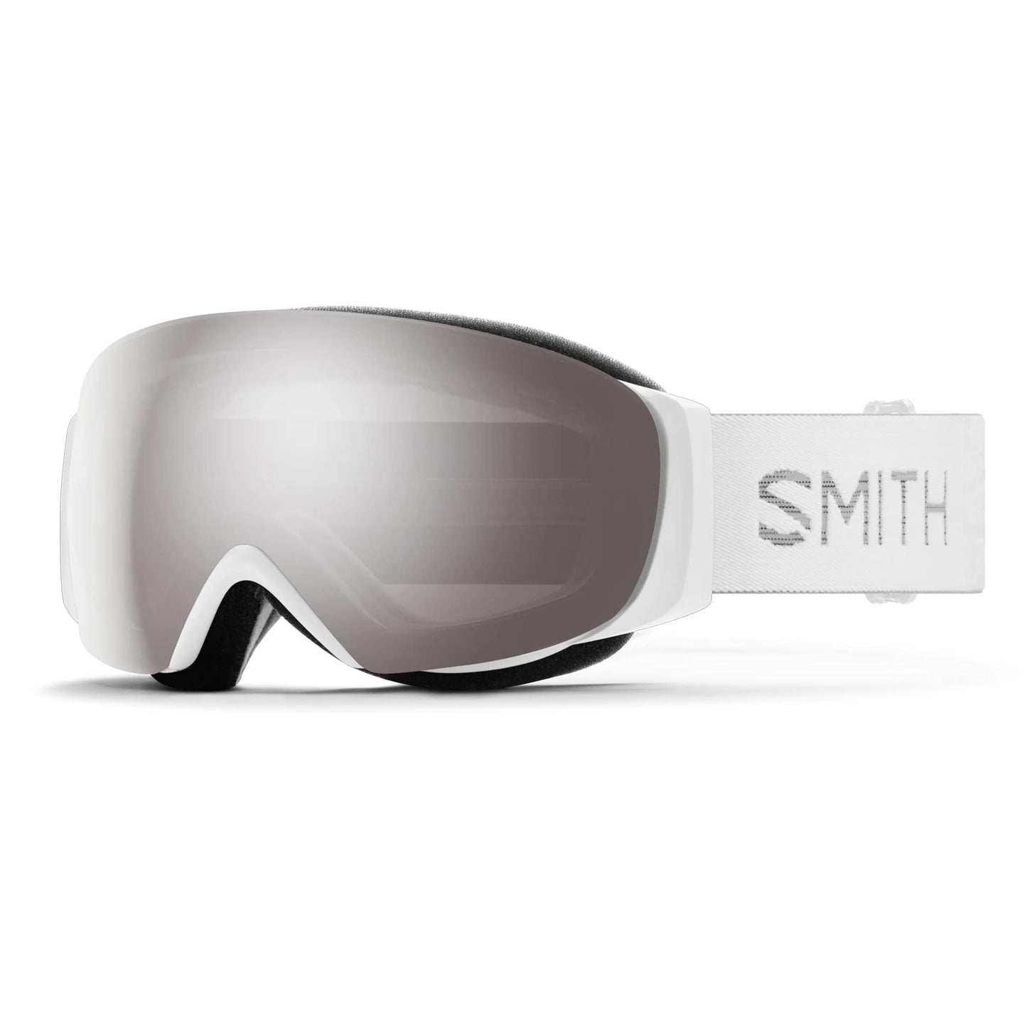 smith i​/o mag s goggles-color-white chunky knit | chromapop sun platinum mirror