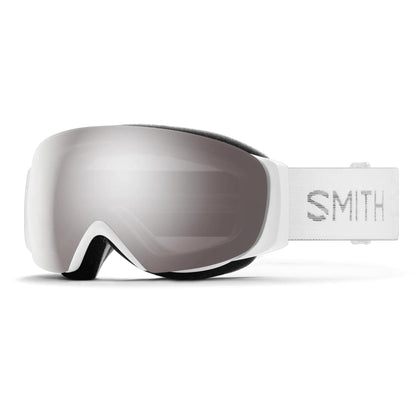 smith i​/o mag s goggles-color-white chunky knit | chromapop sun platinum mirror