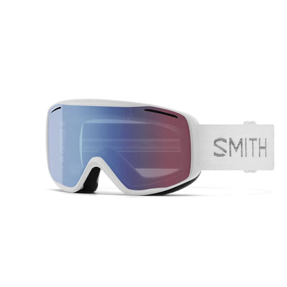 smith rally goggle-color-white chunky knit | blue sensor mirror