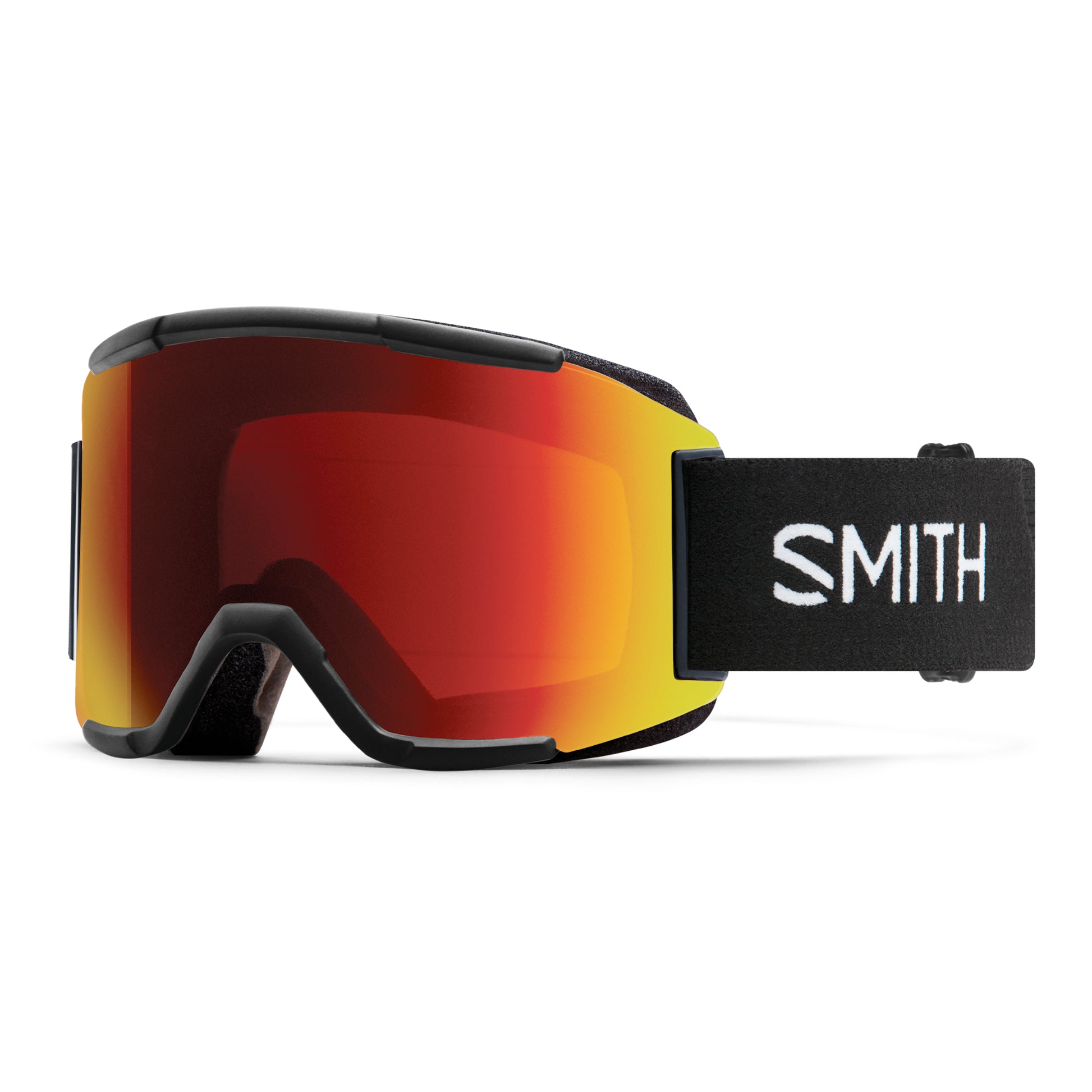 smith squad goggle-color-black || chromapop sun red mirror
