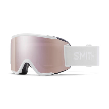 smith squad s goggle-color-white vapor || chromapop everyday rose gold mirror