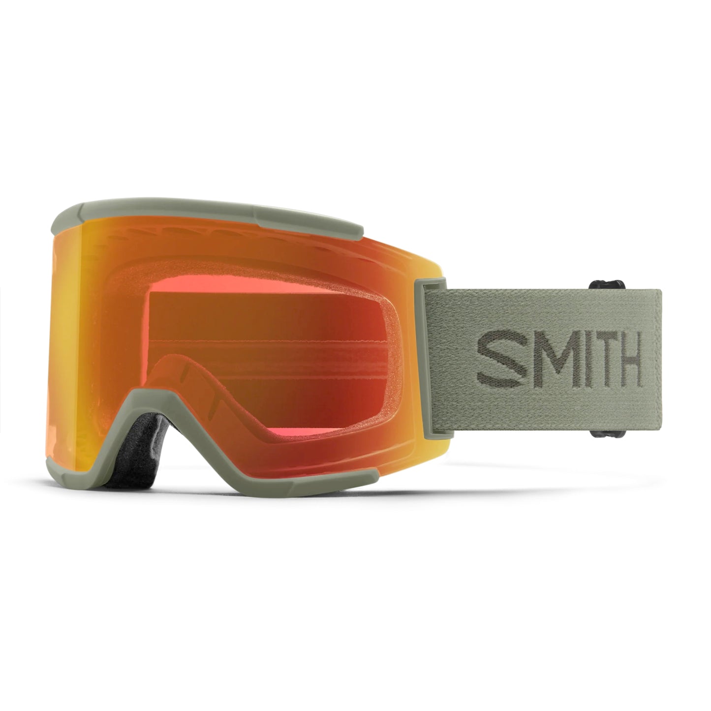 smith squad xl goggles-color-fatigue green | chromapop everyday red mirror